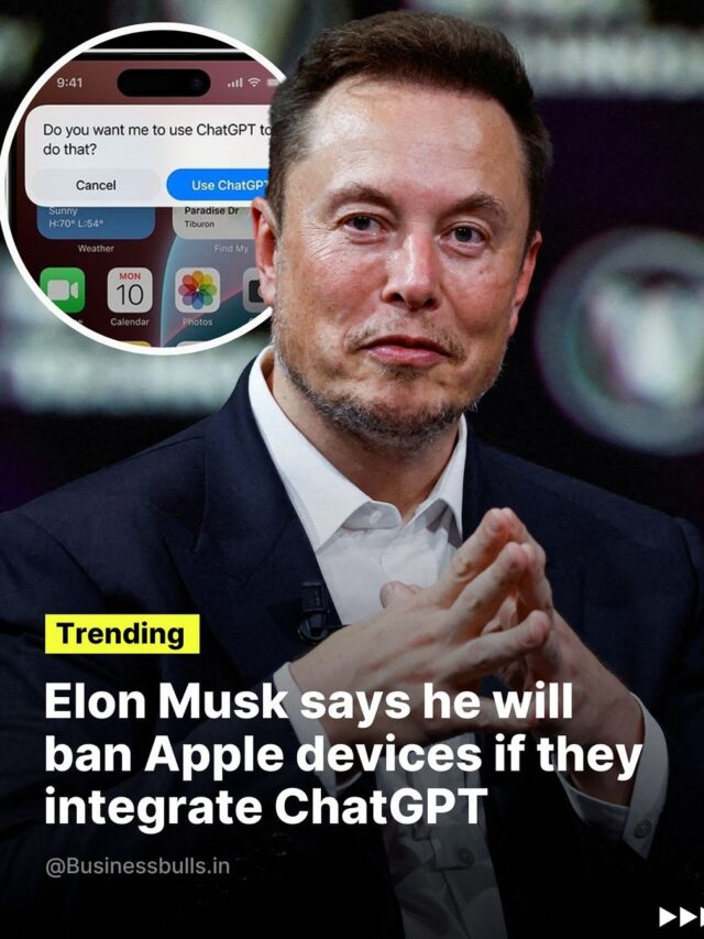 Elon Musk says he will ban Apple devices if they integrate ChatGPT.