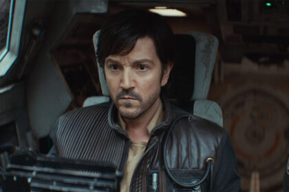 A close up of Cassian in a U-Wing cockpit in Andor season 2's finale episode