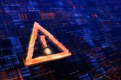 Computer Hacked, System Error, Virus, Cyber attack, Malware Concept. Danger Symbol