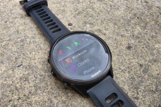 Garmin Forerunner 570 options screen