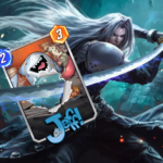 Final Fantasy's Sephiroth stabbing through Jeff!'s Marvel Snap Card