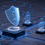 Cybersecurity ensures data protection on internet. Data encryption, firewall, encrypted network, VPN, secure access and authentication defend against malware, hacking, cyber crime and digital threat