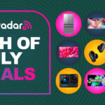 Collage of tech on sale in the 4th of July sales