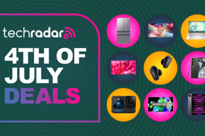 Collage of tech on sale in the 4th of July sales