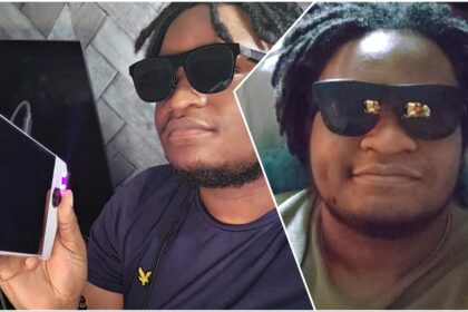 Xreal One AR Glasses connected to Asus ROG Ally handheld