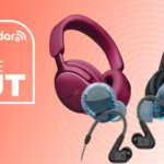 Bose, Sony and Sennheiser headphones on an orange and white gradient background with &quot;price cut&quot; text in white.