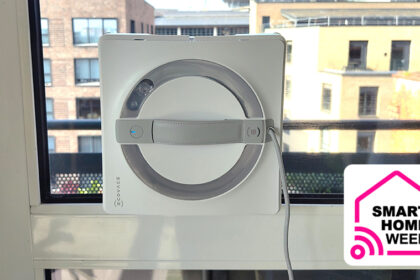 Ecovacs WinBot W2 Pro Omni cleaning a window