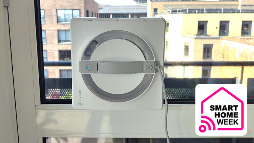 Ecovacs WinBot W2 Pro Omni cleaning a window