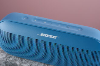 Bose SoundLink Flex Gen 2 on stone surface