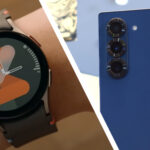 The Samsung Galaxy Watch 7 on a wrist next to the Galaxy Fold 6 on a table