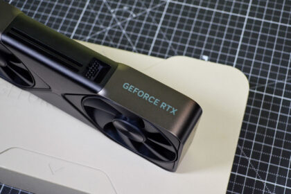 The GeForce RTX logo on the Nvidia GeForce RTX 5090