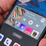 A Spotify widget on a Realme phone