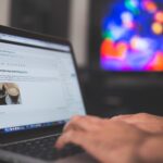 Person working on a WordPress post