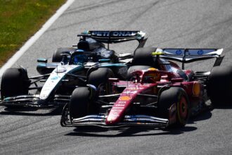 Lewis Hamilton and George Russell go head-to-head at the Austrian GP.