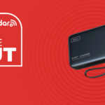 Iniu Pocket Power power bank with attached USB-C cord on a red TechRadar Price Cut banner