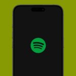 Spotify logo on an iPhone