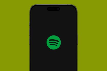 Spotify logo on an iPhone