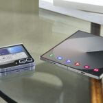 The Samsung Galaxy Z Flip 6 and the Samsung Galaxy Z Fold 6 on a table