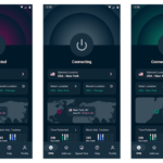 Screenshot of mobile ExpressVPN's app on dark mode