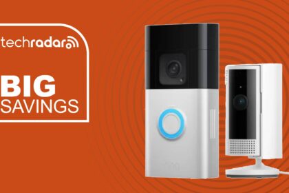 Ring door bell and camera bundle deal with a label reading 'big savings'