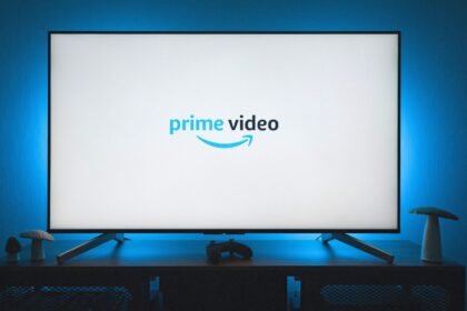 A TV displaying the Prime Video logo