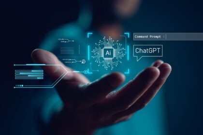 Ai tech, businessman show virtual graphic Global Internet connect Chatgpt Chat with AI, Artificial Intelligence.