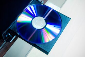 blu-ray disc in tray