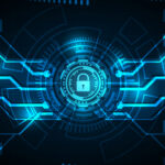 Abstract image of cyber security in action.