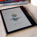 The Boox Go Color 7 Gen II ereader and the Boox InkSense stylus on a table