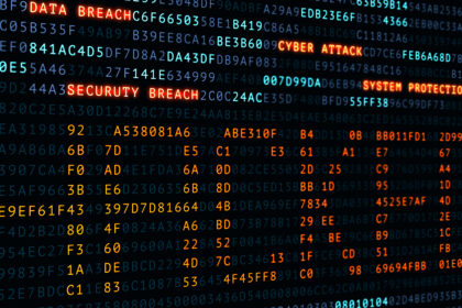 cyber, attack, hacked word on screen binary code display, hacker