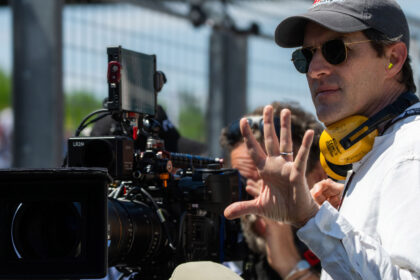 Director and producer Joseph Kosinski on the set of Apple Original Film F1.