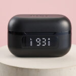 Tozo NC9 charging case displaying remaining battery life