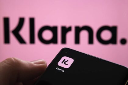 Klarna logo on a smartphone screen