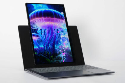 Lenovo ThinkBook VertiFlex Concept in portrait mode