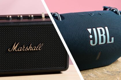 Marshall Kilburn III pictured on the left, with the JBL Xtreme 4 to its right