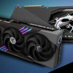MSI RTX 5080 Gaming Trio OC graphics card shown front and rear