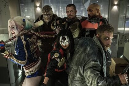 A promotional image for 2016 Warner Bros. movie Suicide Squad