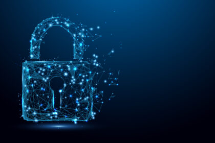 digital data lock on screen