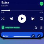A phone on a green and purple background showing the Spotify Lossless mode