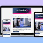 Previews of the TechRadar Australia newsletter on a laptop, tablet and phone