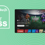 NFL Sunday ticket branded TV and Phone on green background with don't miss text overlay