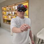 Hamish using the Snap Spectacles