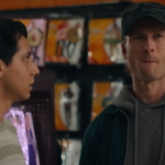 Frankie Rodriguez and Glen Powell in a still from the trailer for Chad Powers