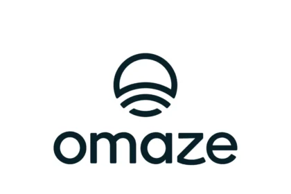 Omaze logo, the UK-based charity sweepstakes and prize draw company.