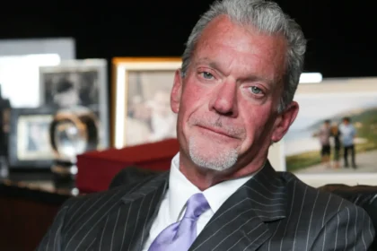 Jim Irsay, late Indianapolis Colts owner, pictured in his office.