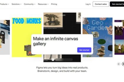 Website screenshot of Figma (August, 2025)