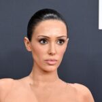 Bianca Censori posing on the red carpet.