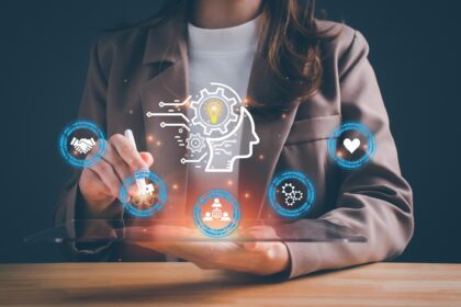 power soft skills, multi skills responsibility hr human resources concept. personal attribute development, digital personality, problem solving, adaptability, leadership, creativity, collaboration