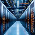 Inside xAI’s data center: rows of high-performance servers powering industrial-scale AI operations.